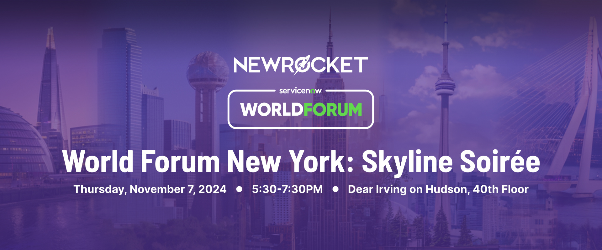 NewRocket World Forum NY Reception Banner